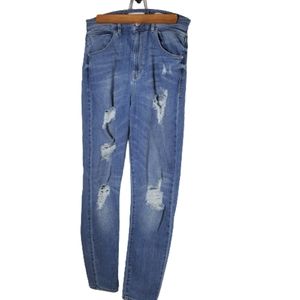 Guess Super High Rise Distressed Mom Jeans 30x28